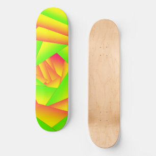 Citrus groen Sinaasappel geel ombre abstract ontwe Skateboard