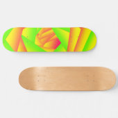 Citrus groen Sinaasappel geel ombre abstract ontwe Skateboard (Horizontaal)