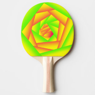Citrus groen Sinaasappel geel ombre abstract ontwe Tafeltennisbatje
