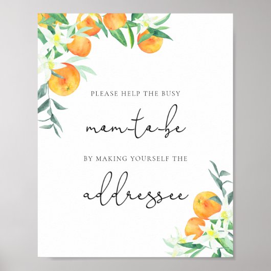 Citrus Help de Bezige Mam-tot-zijn Adres een Envel Poster (Voorkant)