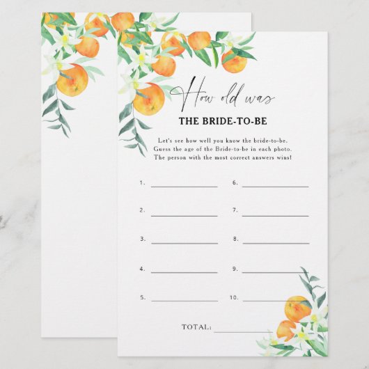 Citrus - Hoe oud was de bruid om mee te spelen (Voorkant / Achterkant)