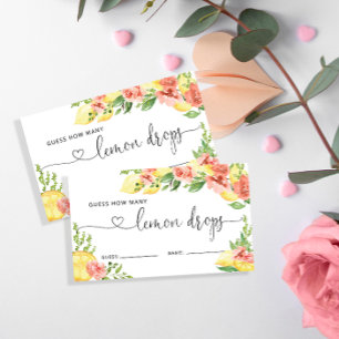 Citrus Hoeveel citroen druppels Vrijgezellenfeest Informatiekaartje