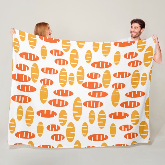 Citrus Holey Ovals Fleece Deken (In situ)