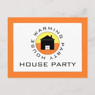 Citrus House Logo, Housewarming Party Invitation Uitnodiging Briefkaart
