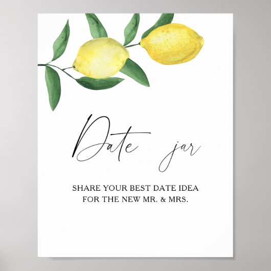 Citrus - ideeën voor een date-avond. Date pot brui Poster (Voorkant)