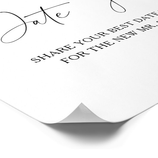 Citrus - ideeën voor een dateavond. Date jar bruid Poster (Hoek)