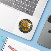 Citrus In Command Samurai Orange Sticker (Laptop met iPhone)