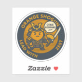 Citrus In Command Samurai Sinaasappel Sticker (Vel)
