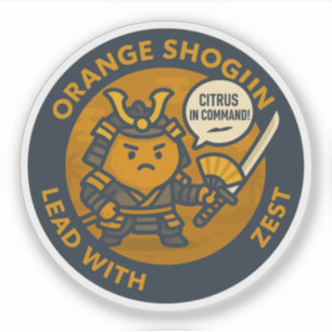 Citrus In Command Samurai Sinaasappel Sticker