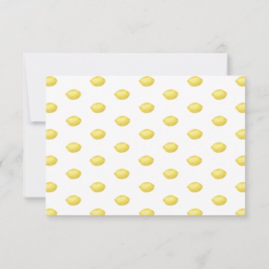 Citrus jaune - Mariage carte RSVP (Dos)