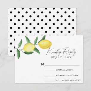 Citrus jaune - Mariage carte RSVP