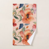 Citrus Kaléidoscope : Fleurs Orange Multicolores V (Serviette à main)