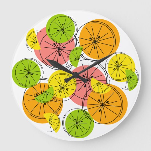 Citrus-klok rond grote klok (Voorkant)