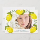 Citrus Krans Foto Afstuderen Kaart (Voorkant)