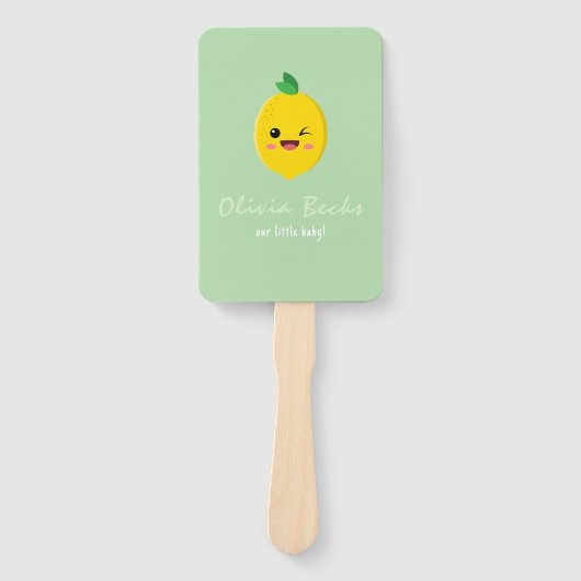 Citrus Lemon Baby shower Handwaaier (Voorkant)