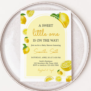 Citrus Lemon Baby shower Kaart