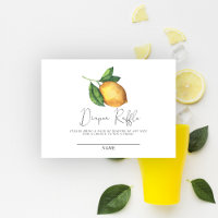 Citrus Lemon baby shower Luier Raffle Ticket