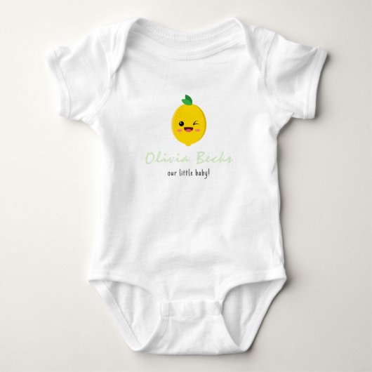 Citrus Lemon Baby shower Romper (Voorkant)
