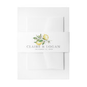 Citrus Lemon Bloemen Waterverf Uitnodigingen Wikkel (Voorkant Voorbeeld)