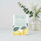 Citrus Lemon Book Demande de carte bébé Insertion (Debout devant)