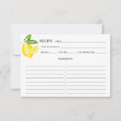 Citrus Lemon Botanical Recipcard (Voorkant)