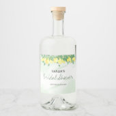 Citrus Lemon Casual Script gepersonaliseerd Likeurfles Etiket (Voorkant)