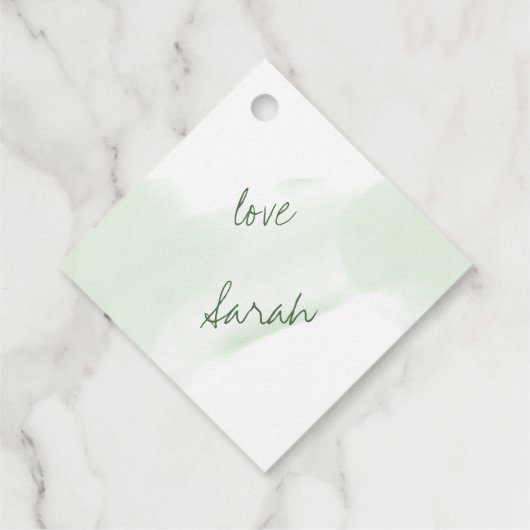 Citrus Lemon Casual Script Gepersonaliseerde Favor Bedankjes Labels (Achterkant)