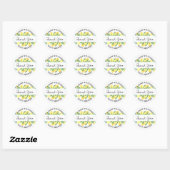 Citrus Lemon gepersonaliseerd dank u Ronde Sticker (Vel)