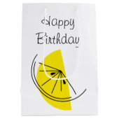 Citrus Lemon Joyeux sac cadeau d'anniversaire moye (Dos)