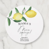 Citrus Lemon - Mama's belangrijkste squeeze baby s Bedankjes Labels (Voorkant)