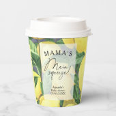 Citrus Lemon - Mama's belangrijkste squeeze baby s Papieren Bekers (Achterkant)