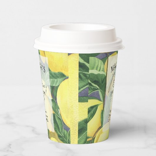 Citrus Lemon - Mama's belangrijkste squeeze baby s Papieren Bekers (Rechts)