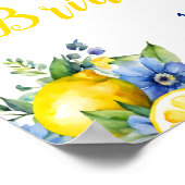 Citrus Lemon Mediterranean Vrijgezellenfeest Poster (Hoek)