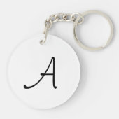 Citrus Lemon Monogram, dubbelzijdig Sleutelhanger (Achterkant)