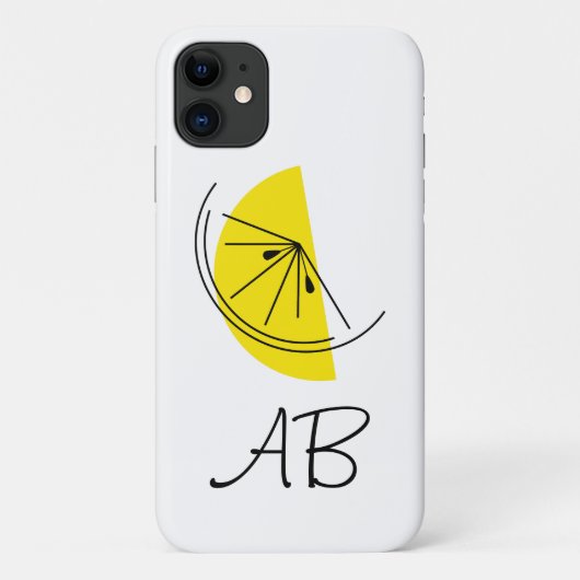 Citrus Lemon Monogram iPhone case (Achterkant)