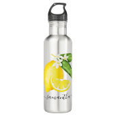 Citrus Lemon Monogram Waterfles (Voorkant)