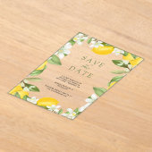 Citrus Lemon Orchard Wedding Save the Date Acryl Uitnodigingen (Laagn)