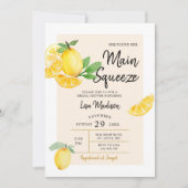 Citrus Lemon principal presser nuptiale invitation (Devant)