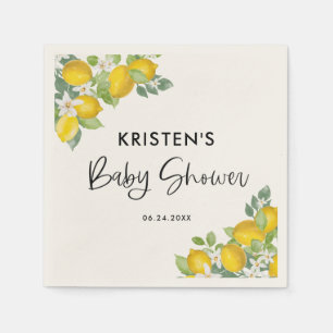 Citrus Lemon Thema Baby shower servetten