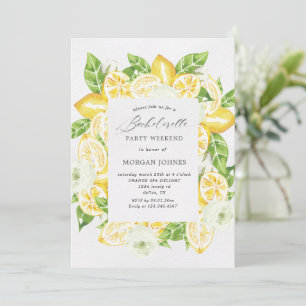 Citrus Lemon Tree Bachelorette Party Invitation