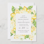 Citrus Lemon Tree Destination Mariage Invitation (Devant)