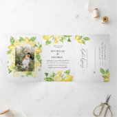 Citrus Lemon Tree Faire-part de mariage Tri-Fold (Intérieur)
