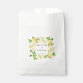 Citrus Lemon Tuin Bloemen Bruiloft Favor Bag Bedankzakje (Voorkant)
