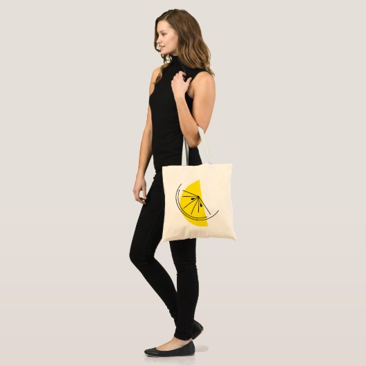 Citrus Lemon tweezijdige canvas tas (Voorkant (model))