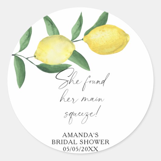 Citrus Lemon vond haar belangrijkste knijper Ronde Sticker (Voorkant)