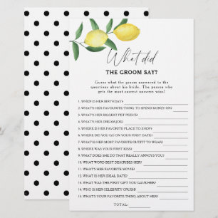 Citrus lemon - Wat zei de bruidegom tegen het brui