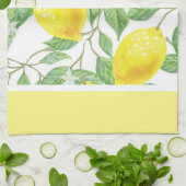 Citrus Lemons en Green Leaves Kitchen Theedoek (Gevouwen)