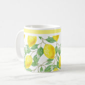 Citrus Lemons en Leaves Coffee Mok (Voorkant links)