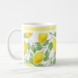 Citrus Lemons en Leaves Coffee Mok