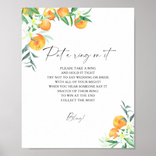 Citrus - lente zet een ring op het spel poster (Voorkant)